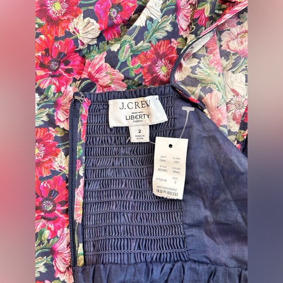 J. Crew Puff-sleeve mini dress in Liberty® poppy Amelie floral - Picture 3 of 6